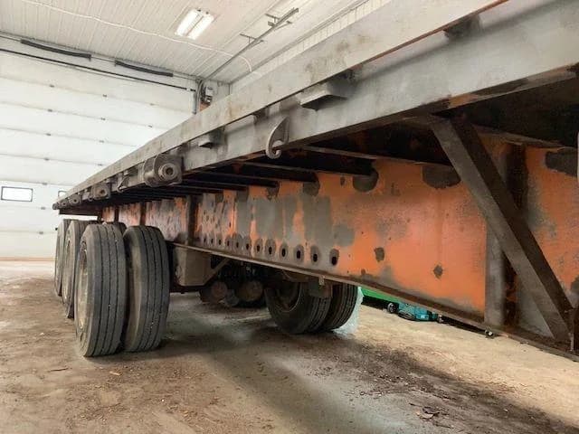 Trailer underside during restoration